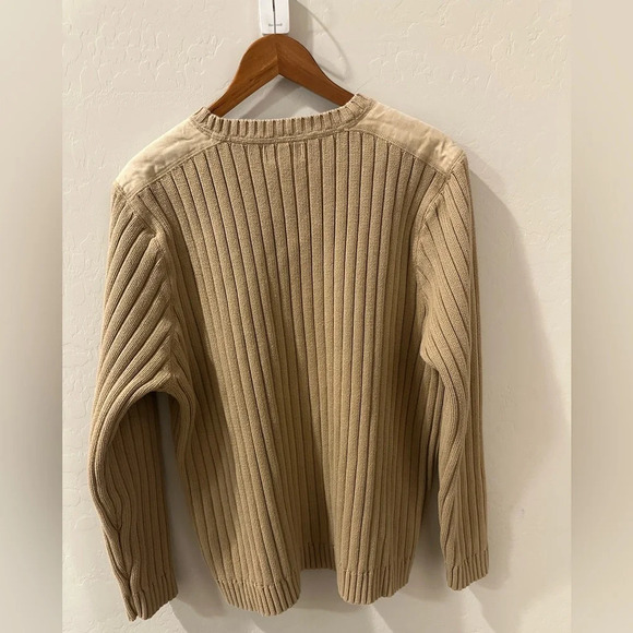 Eddie Bauer vintage rib sweater patch work on shoulder size xl - Picture 2 of 6